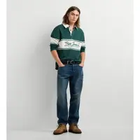 Pepe Jeans for man. PM5400208 Green Mateo polo shirt (XS), Casual, Cotton, Long sleeve