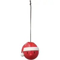 Hoptimist julepynt/pynt til treet Santa Ornament 2 stk rød 26094