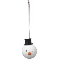 Hoptimist Julekuler - Snowman - 2 stk. - Ø:5 cm - Hvit - - OneSize - Dekorasjon