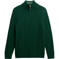 Superdry Preppy Cotton Cable Genser Med Halv Glidelås