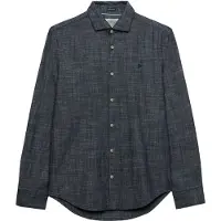 Superdry Essentials Chambray Skjorte Med Lange Ermer