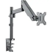 Manhattan Monitor Desk Mount (clamp & grommet) 1 screen 3 pivots (full motion) 10-32" Vesa 75x75 to 100x100mm Gas Spring Max 8kg Black