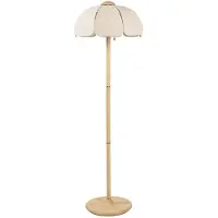 Market Set Gulvlampe Coquillage, lin natur/tre, E27