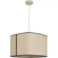 Market Set hengelampe Dolce, kalksteinbeige, lin, E27