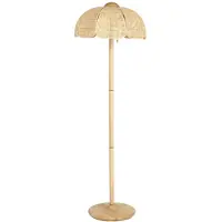 Market Set Gulvlampe Coquillage, flettet rør/tre, E27