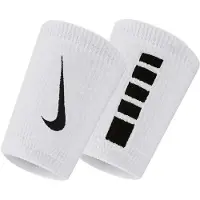 Nike håndledsstropper Elite Doublewide Wristbans 2 stk hvit/svart N1006700101OS