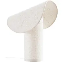 LUCANDE LED-bordlampe Tamani, beige, 43 cm, dimbar til varmt