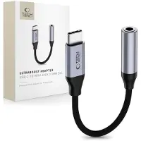 Tech-Protect Ultraboost USB-C to Mini Jack 3.5mm DAC adapter - dark gray