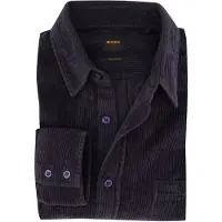 Hugo Boss Reegant Skjorte Corduroy Navy Bå Mørkebå Størrese