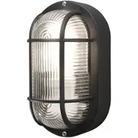 Konstsmide Elmas utendørs vegglampe oval, svart