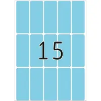 Herma - Matte, permanente selvklebende papiretiketter - blå - 20 x 50 mm 480 etikett(er) (32 ark x 15) (2413)