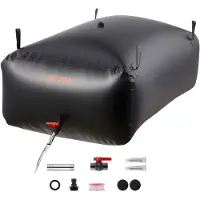 Vevor vannlagringsblære 142,7 gallon stor vannpose, bærbar og sammenleggbar mykvannsbeholder, lekkasjesikker og rivesikker PVC-nødvannstank for bobil og utendørs bruk