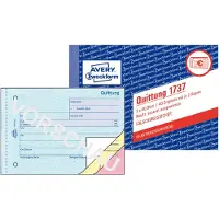 Avery Zweckform - Kvittering - 40 ark - A6 - liggende - tredobbelt - karbonfri