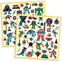 Djeco Klistremerker - Metallic - 160 stk. - Robots - - OneSize - Klistremerker