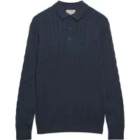 Superdry Knitted Cable Langermet Poloskjorte