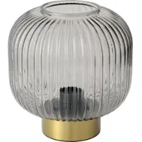 Osram bordlampe Decor Groovie, grå, høyde 22 cm, glass, E27