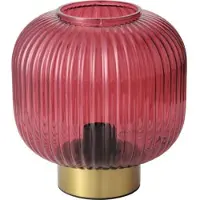 Osram bordlampe Decor Groovie, rød, høyde 22 cm, glass, E27