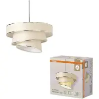 Osram hengelampe Decor Glittey, beige, Ø 40 cm, tekstil
