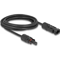 DeLOCK - Strømkabel - MC4 (hann) til MC4 (hunn) - 600 V - 3 m - snap-in - svart