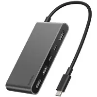Belkin Connect 5-in-1 USB-C Hub with Dual USB-C Ports - Silver