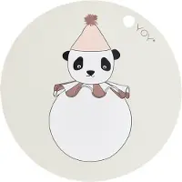 Oyoy Dekkebrikke - Silikon - Panda Pompom - Offwhite - - OneSize - Dekkebrikke