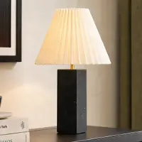 NOLA bordlampe Asher, høyde 45 cm, svart/hvit, marmor