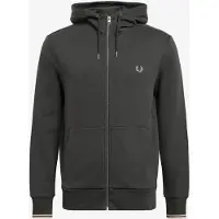 Fred perry for man. J7536 Green zip-up hoodie (XXL), Casual, Cotton