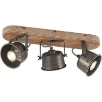 LINDBY downlight Rubinjo, 45 cm, 3 lyskilder, tre, GU10