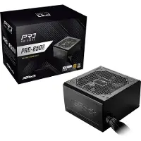 Asrock PRO 850G - Strømforsyning (intern) - ATX12V 3.1/ EPS12V - 80 PLUS Gold - AC 100-240 V - 850 watt