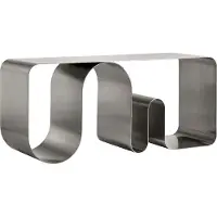 AYTM Benk Curva Solid, sølv, lengde 100 cm, stål