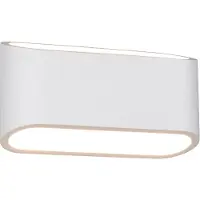 TRIO Vegglampe Sepanta, hvit, bredde 23 cm, gips, 2 lyskilder.