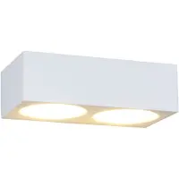 TRIO Vegglampe Mattone, hvit, bredde 23 cm, gips, 4 lyskilder.