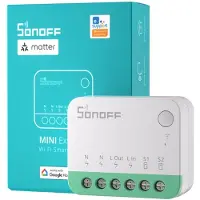 Sonoff MINIR4M Matter-kompatibel smart WiFi-minibryter (HomeKit, SmartThings, Home Assistant).