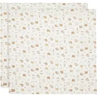 Jollein Babysjal - 115x115 cm - 2-pack - Miffy Familie Farm - - OneSize - Babysjal