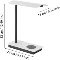Eglo LED-bordlampe Arenaza, dimbar, QI, hvit
