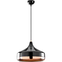 Opviq Hengelampe Yildo 253-S 1 lyskilde Ø36 cm svart/kobber