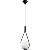 Opviq Hengelampe Mudoni MR-937 1 lyskilde svart/opalglass