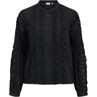 Object Blondekant Mandarinkrage Bluse