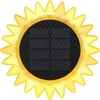 Globo LED-solcellelampe 33598 Solsikke Ø 13 cm, gul, plast