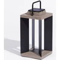 LES JARDINS Solcellelykt Teckalu, aluminium svart, 45,5 cm