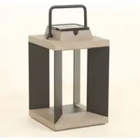 LES JARDINS Teckalu solcellelykt, aluminium svart, 36,5 cm