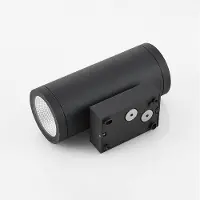 Molto Luce utendørs LED-vegglampe, Foris Round Double, antrasitt