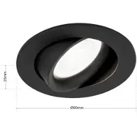 Orion Innfelt spot Choice, aluminium, svingbar, svart