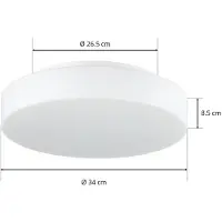 Bega 50651 LED-taklampe opalt glass 3000K Ø34cm