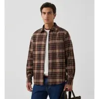 MC2 SAINT BARTH for man. SEEF005 Seefeld brown flannel shirt (S), Casual, Polyester, Long sleeve