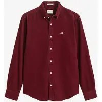 Gant for man. 3250351 Burgundy Archive Shield corduroy shirt (3XL), Casual, Maroon, Cotton, Long sleeve