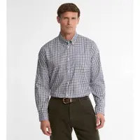 Barbour for man. MSH5830 Marine tattersall check William shirt (XL), Casual, Cotton, Long sleeve, Navy