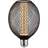 Paulmann LED MetallicGlow Globe Spiral E27 svart