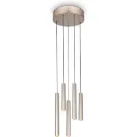 TRIO LED-pendellampe Arimato, Ø 35 cm, kremfarget, metall, CCT