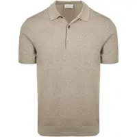 Profuomo Strikket Pooskjorte Beige Størrese